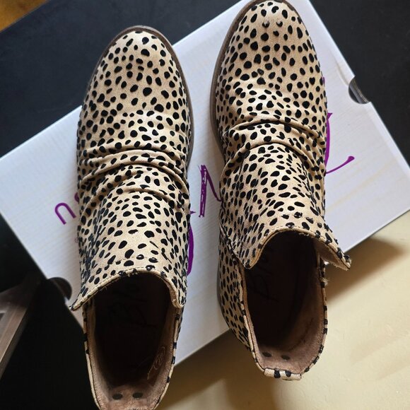 BLOWFISH Venom Leopard Print Ankle Boots Booties sz 8 Excellent Condition - Picture 4 of 10